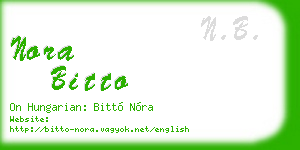 nora bitto business card